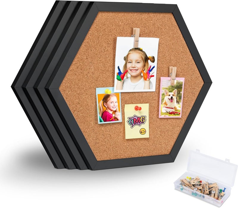 Facilife 4 Packs Cork Board,Corkboards for Wall,Small Cork Board Decorations,Cork Boards for Walls with Frame, Decorative for Office, School & Home - Image 1